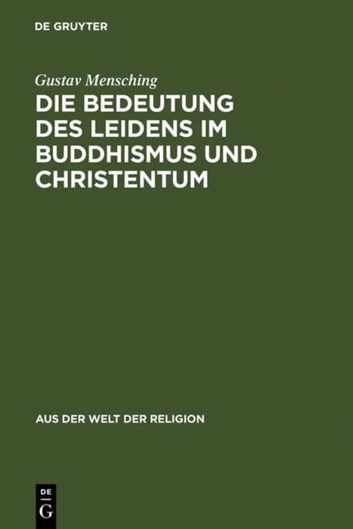 Produktbild: Die Bedeutung des Leidens im Buddhismus und Christentum