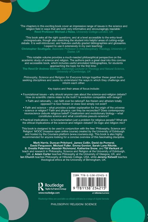 Produktbild: Philosophy, Science and Religion for Everyone