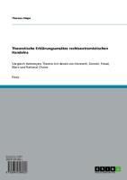 Produktbild: Theoretische Erkl&auml;rungsans&auml;tze rechtsextremistischen Handelns