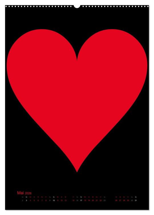Produktbild: Foto- und Bastelkalender &bdquo;LIEBE&ldquo; in der Farbe Schwarz (Wandkalender 2026 DIN A2 hoch), CALVENDO Monatskalender