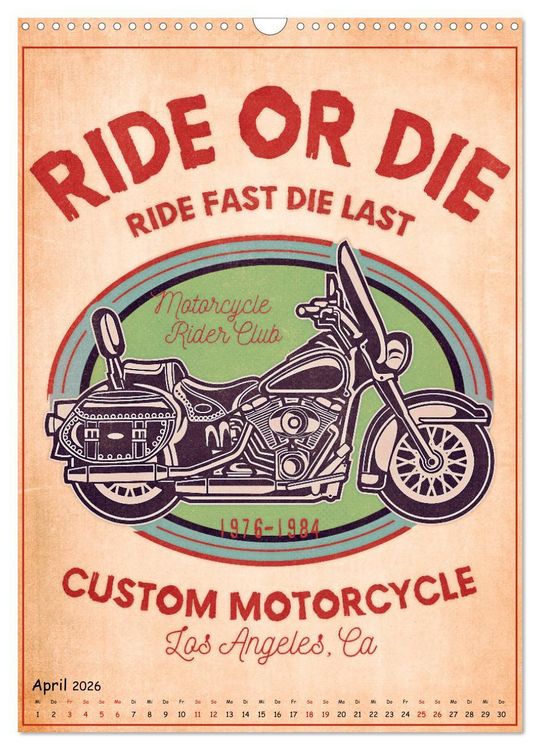 Produktbild: Motorrad Nostalgie (Wandkalender 2026 DIN A3 hoch), CALVENDO Monatskalender