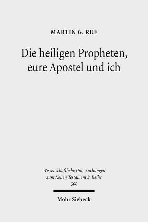 Produktbild: Die heiligen Propheten, eure Apostel und ich