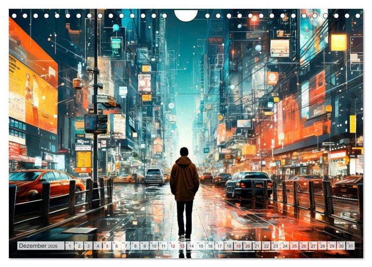 Produktbild: KI UND METAVERSE Algorithmen sowie virtuelle Realit&auml;t (Wandkalender 2026 DIN A4 quer), CALVENDO Monatskalender