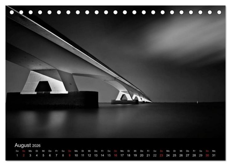 Produktbild: Black-Schwarz-Noir 2026 (Tischkalender 2026 DIN A5 quer), CALVENDO Monatskalender