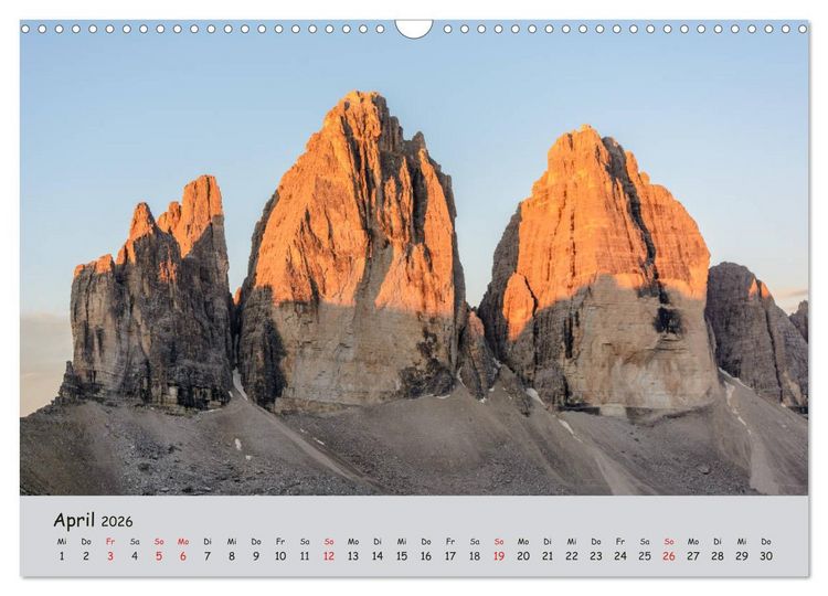 Produktbild: Wandern in den Dolomiten (Wandkalender 2026 DIN A3 quer), CALVENDO Monatskalender