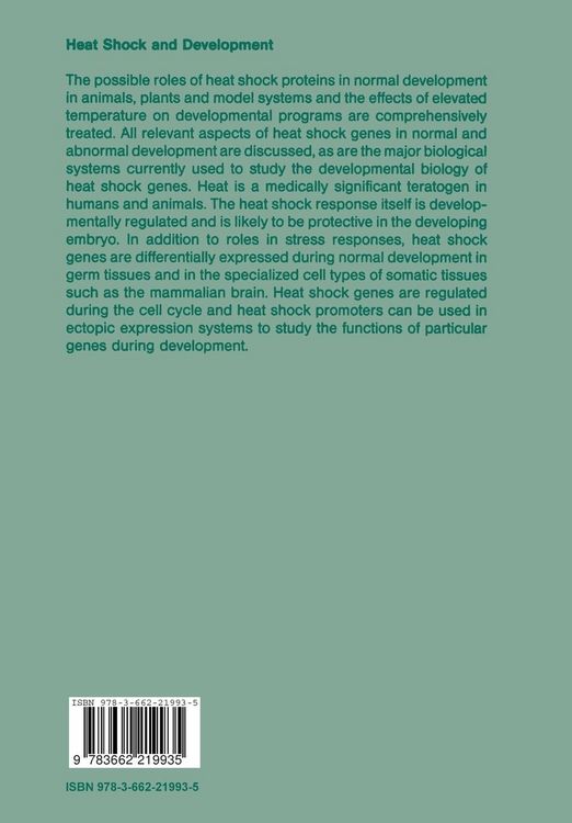 Produktbild: Heat Shock and Development