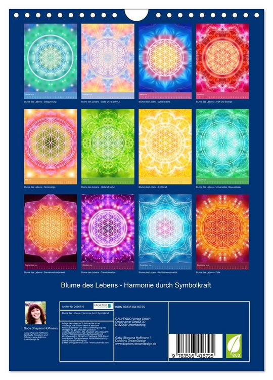 Produktbild: Blume des Lebens - Harmonie durch Symbolkraft (Wandkalender 2026 DIN A4 hoch), CALVENDO Monatskalender
