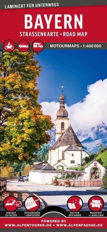 Bild vom Artikel MoTourMaps Bayern Auto- und Motorradkarte 1:400.000 vom Autor MoTourMedia