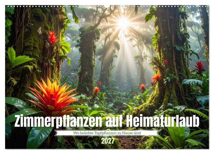 Produktbild: Zimmerpflanzen auf Heimaturlaub (Wandkalender 2027 DIN A2 quer), CALVENDO Monatskalender