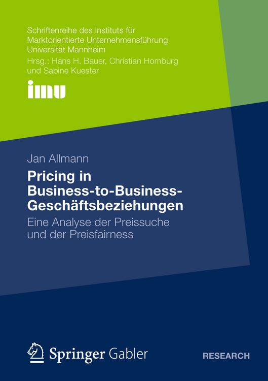 Produktbild: Pricing in Business‐to‐Business‐Gesch&auml;ftsbeziehungen