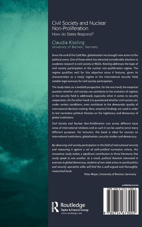 Produktbild: Civil Society and Nuclear Non-Proliferation