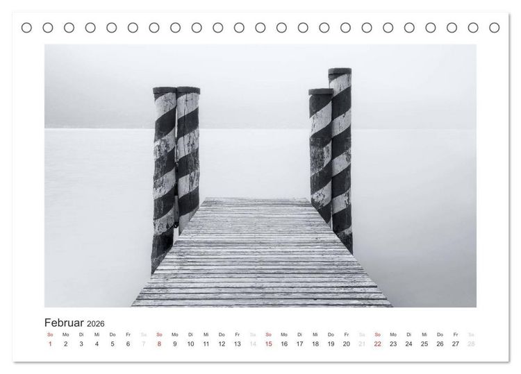 Produktbild: Limone sul Garda schwarzwei&szlig; (Tischkalender 2026 DIN A5 quer), CALVENDO Monatskalender