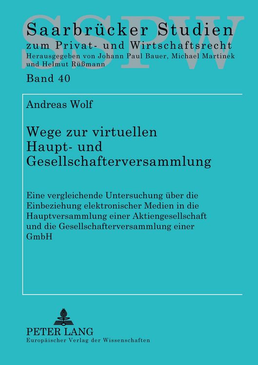 Produktbild: Wege zur virtuellen Haupt- und Gesellschafterversammlung