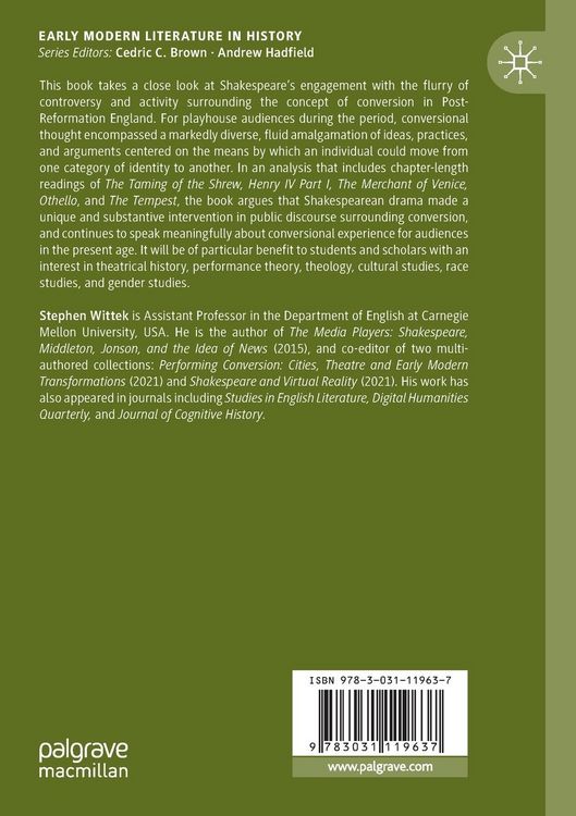Produktbild: Shakespeare and the Cultural Politics of Conversion