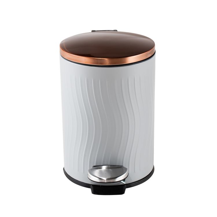 Produktbild: HTI-Living Kleiner M&uuml;lleimer 5L Grau/Kupfer Kleiner M&uuml;lleimer 5L Grau/Kupfer