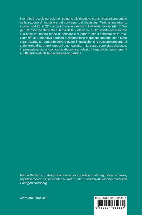 Produktbild: Relazioni linguistiche