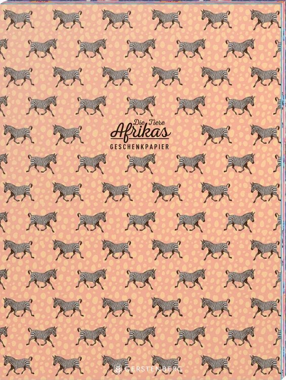 Produktbild: Die Tiere Afrikas Geschenkpapier-Heft Motiv Zebra