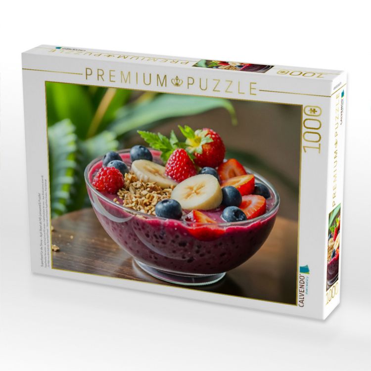 Produktbild: CALVENDO Puzzle Superfood f&uuml;r die Sinne - A&ccedil;a&iacute;-Bowl als HD-Leinwand & Puzzle! | 1000 Teile Lege-Gr&ouml;&szlig;e 64x48cm Foto-Puzzle f&uuml;r gl&uuml;ckliche Stunden