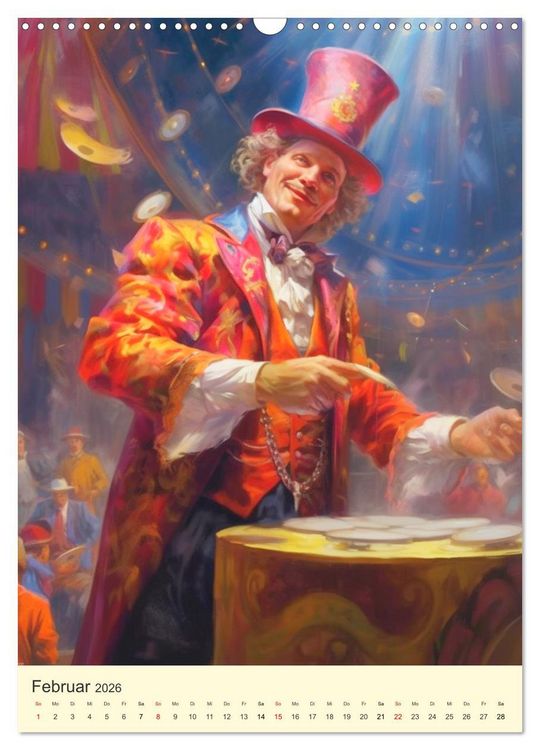 Produktbild: Zirkus. Manege frei! Willkommen im nostalgischen Wunderland (Wandkalender 2026 DIN A3 hoch), CALVENDO Monatskalender