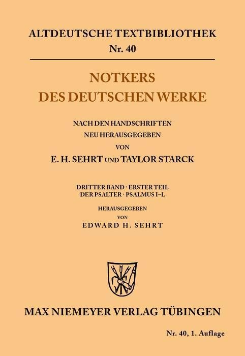 Produktbild: Notkers des Deutschen Werke
