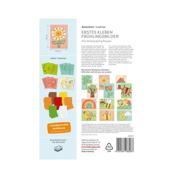 Produktbild: Bastelset - Erstes Kleben Fr&uuml;hlingsbilder