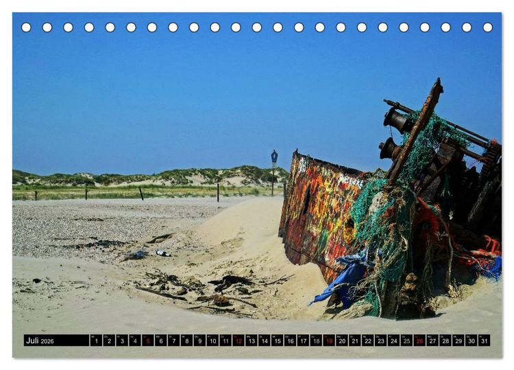 Produktbild: Norderney - von barfu&szlig; bis Lackschuh (Tischkalender 2026 DIN A5 quer), CALVENDO Monatskalender