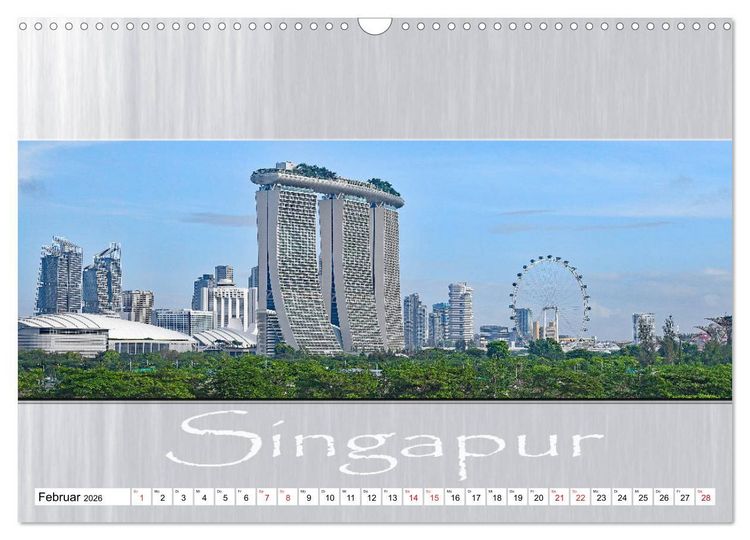 Produktbild: Singapur - Panoramablick (Wandkalender 2026 DIN A3 quer), CALVENDO Monatskalender
