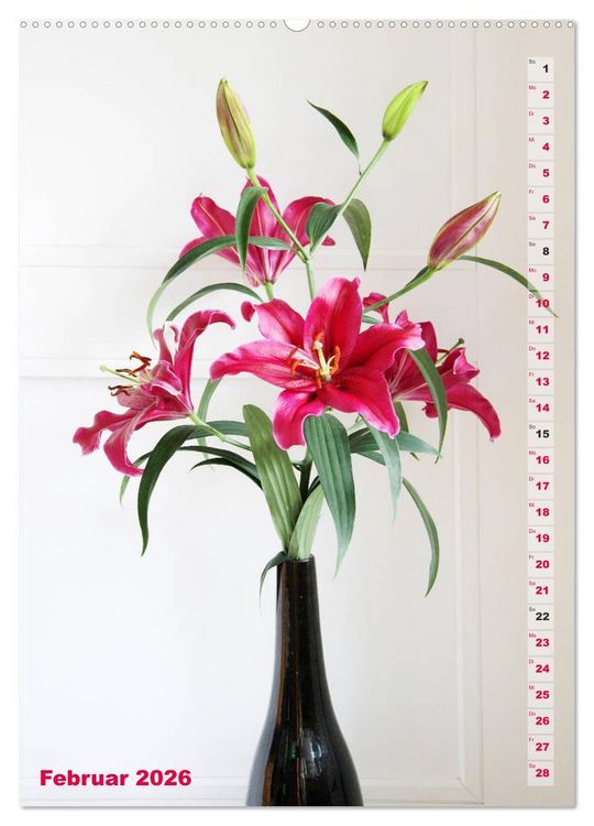 Produktbild: Lilien-Eleganz (hochwertiger Premium Wandkalender 2026 DIN A2 hoch), Kunstdruck in Hochglanz