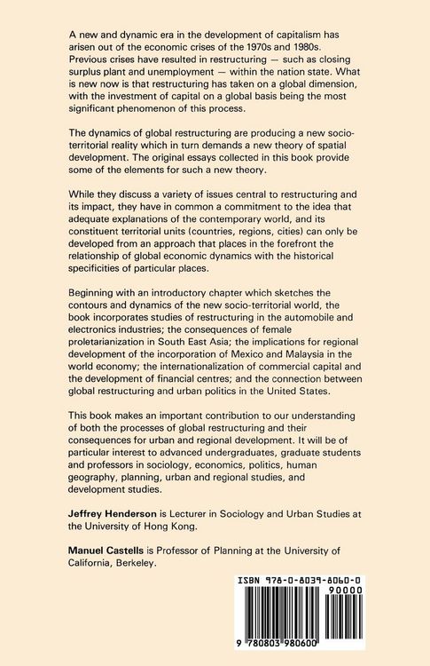Produktbild: Global Restructuring and Territorial Development