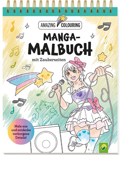 Produktbild: Manga-Malbuch mit Zauberseiten. Tolles Geschenk f&uuml;r Fans!