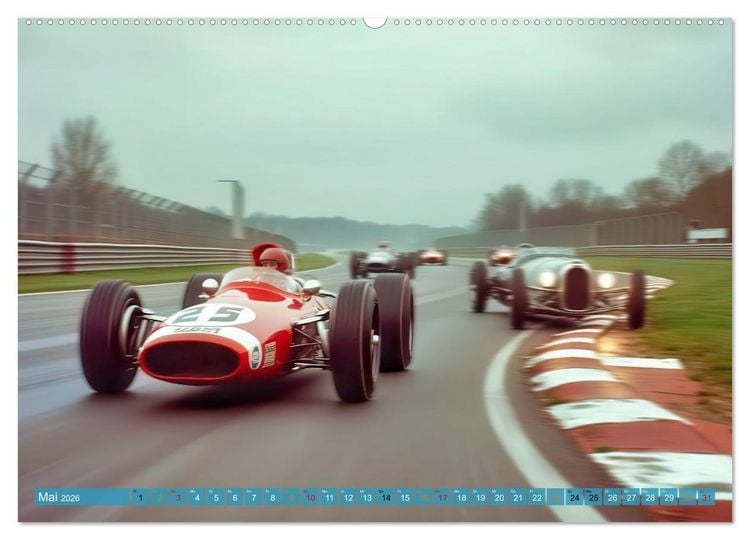 Produktbild: Formel 1 in den sechziger Jahren (Wandkalender 2026 DIN A2 quer), CALVENDO Monatskalender