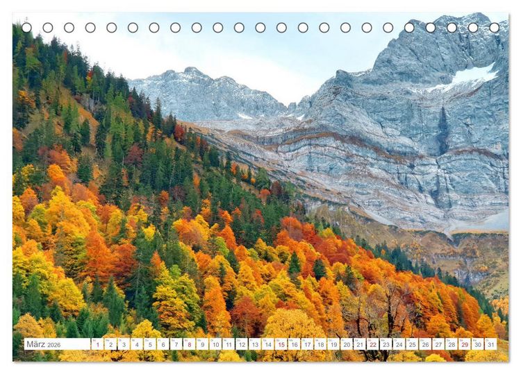 Produktbild: Indian Summer in der Eng - Das Naturdenkmal Gro&szlig;er Ahornboden (Tischkalender 2026 DIN A5 quer), CALVENDO Monatskalender