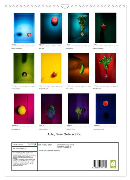 Produktbild: Apfel, Birne, Sellerie & Co (Wandkalender 2026 DIN A3 hoch), CALVENDO Monatskalender