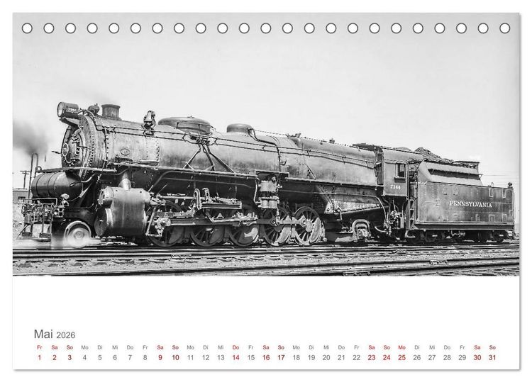 Produktbild: US-Dampflokomotiven (Tischkalender 2026 DIN A5 quer), CALVENDO Monatskalender