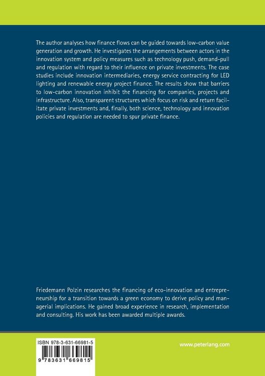 Produktbild: Addressing Barriers to Low-Carbon Innovation