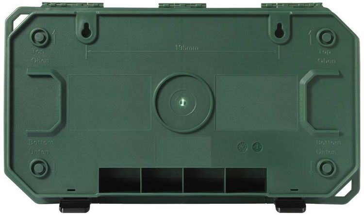Produktbild: Sygonix SY-5598168 Verteilerbox 4fach Standard-Gr&uuml;n (seidenmatt), Schwarz erh&ouml;hter Ber&uuml;hrungsschutz, mit 4-Fach Steckdosenleiste