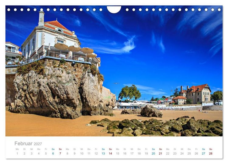 Produktbild: CASCAIS - die sch&ouml;nsten Badeorte Lissabons (Wandkalender 2027 DIN A4 quer), CALVENDO Monatskalender