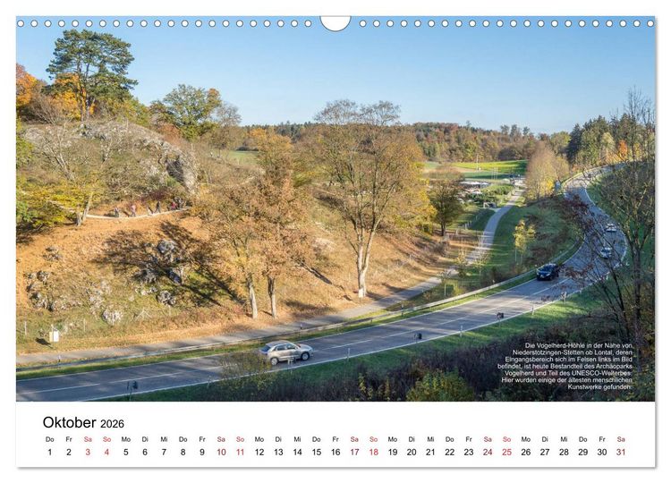 Produktbild: Das Lonetal - Wiege der menschlichen Kunst (Wandkalender 2026 DIN A3 quer), CALVENDO Monatskalender