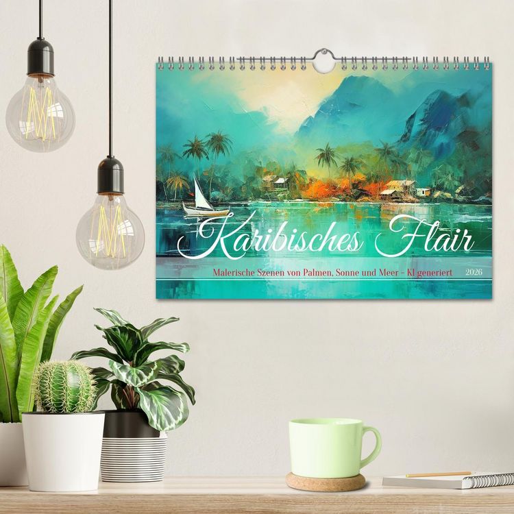 Produktbild: Karibisches Flair (Wandkalender 2026 DIN A4 quer), CALVENDO Monatskalender