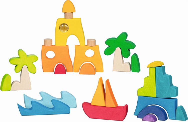 Produktbild: Landschaftspuzzle Honolulu mit 3 Glitzersteinen