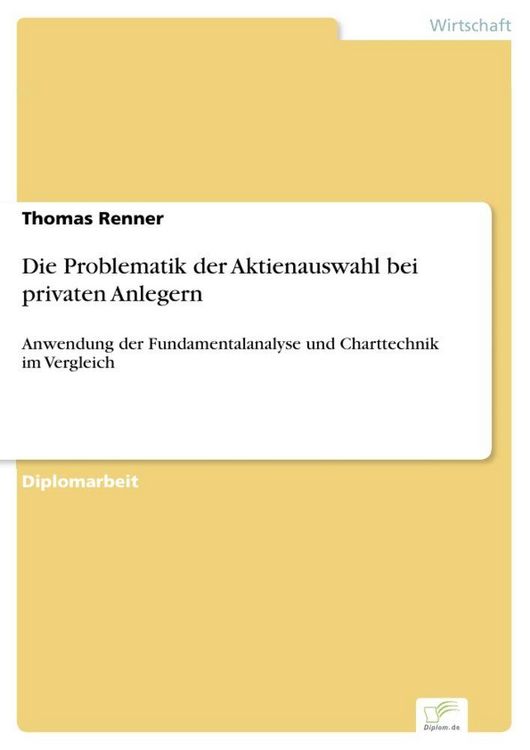 Produktbild: Die Problematik der Aktienauswahl bei privaten Anlegern