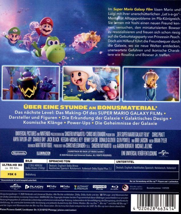 Produktbild: Der Super Mario Galaxy Film (4K Ultra HD) (+ Blu-ray)