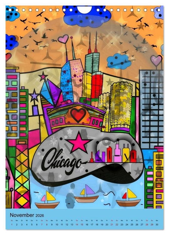 Produktbild: United States Pop Art von Nico Bielow (Wandkalender 2026 DIN A4 hoch), CALVENDO Monatskalender