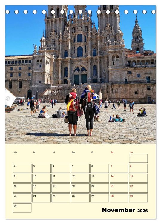 Produktbild: Buen Camino - Mein Jakobsweg - Camino Franc&eacute;s (Tischkalender 2026 DIN A5 hoch), CALVENDO Monatskalender