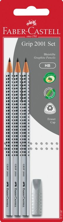 Faber-Castell Radiergummi Grip, 2er Pack – Weicher Radierer Mit Gutem Halt