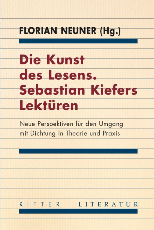Produktbild: Die Kunst des Lesens. Sebastian Kiefers Lektüren