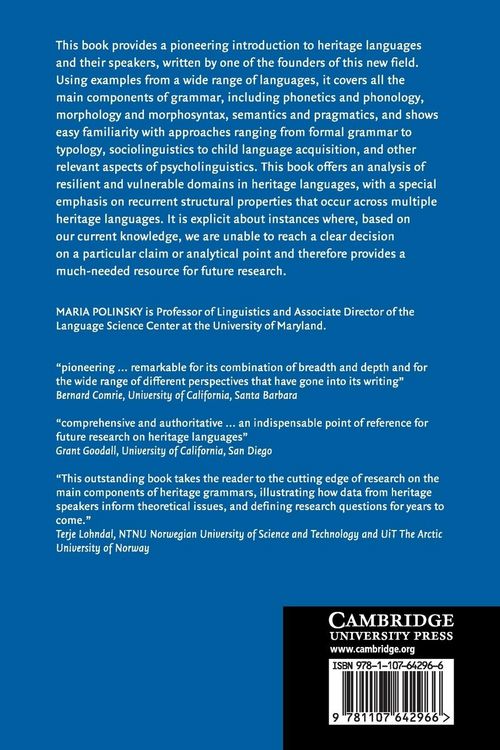 Produktbild: Heritage Languages and Their Speakers