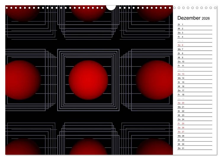 Produktbild: Mit Geometrie durch das Jahr (Wandkalender 2026 DIN A3 quer), CALVENDO Monatskalender