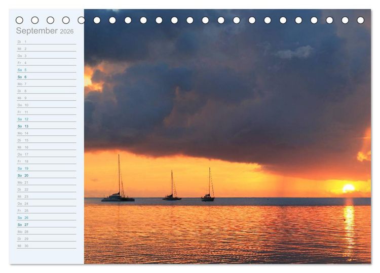 Produktbild: Katamaran-Tour (Tischkalender 2026 DIN A5 quer), CALVENDO Monatskalender