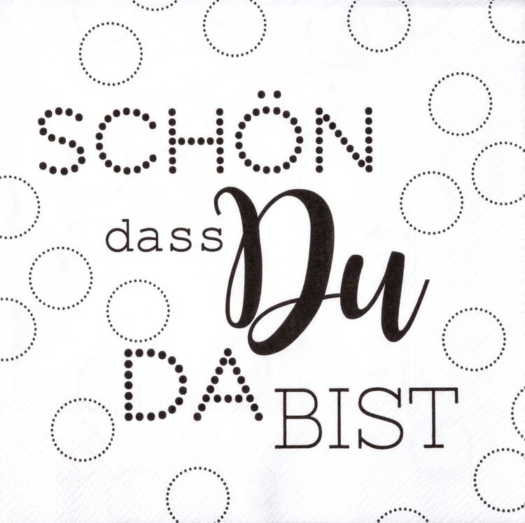 Produktbild: R&auml;der Serviette "Sch&ouml;n, dass du da bist"